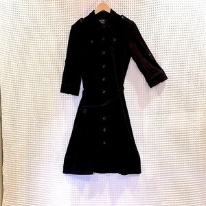 Navy color cotton shirt dress with belt. Size M